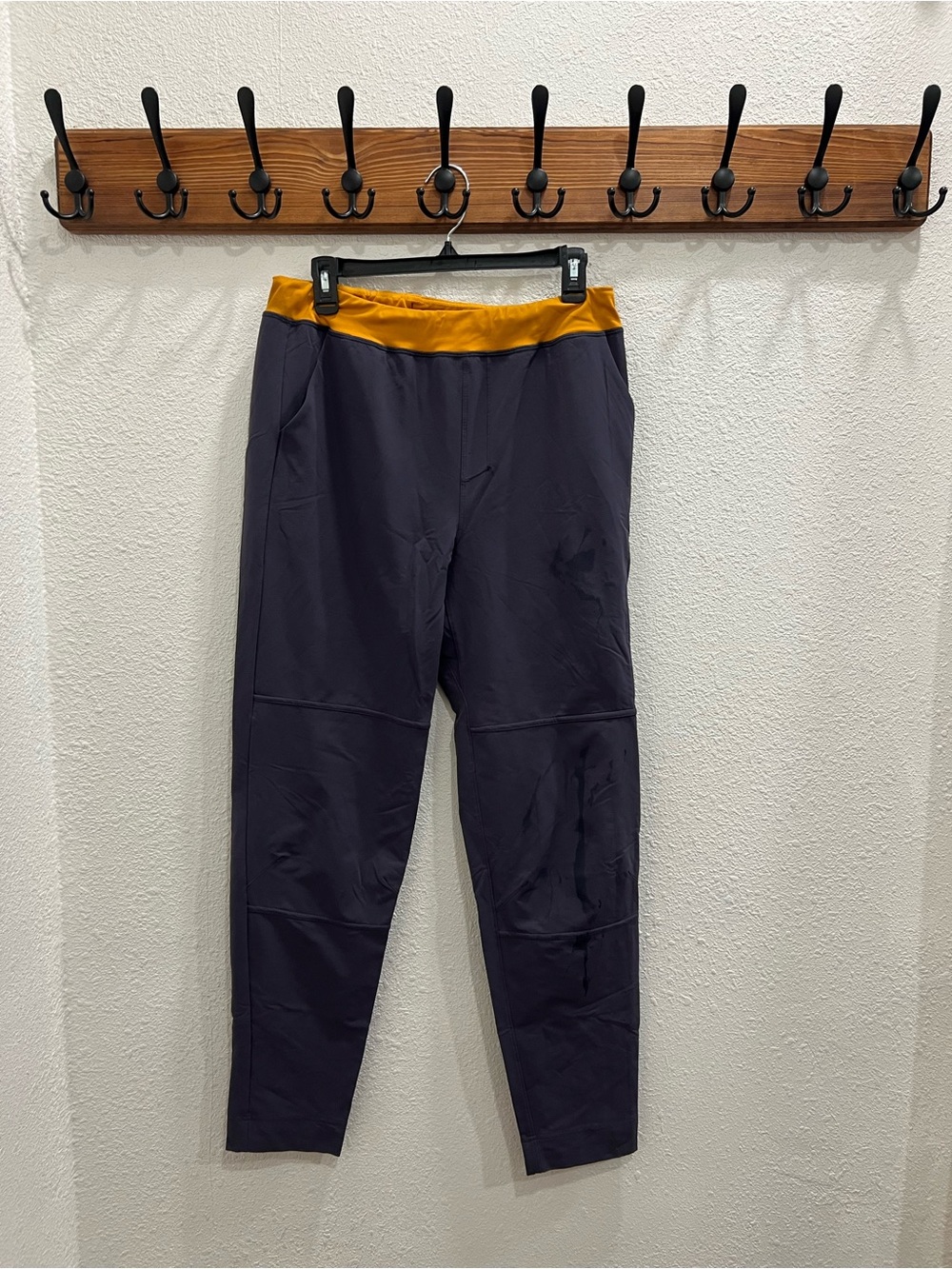 cotopaxi Navy Joggers with Mustard Waistband